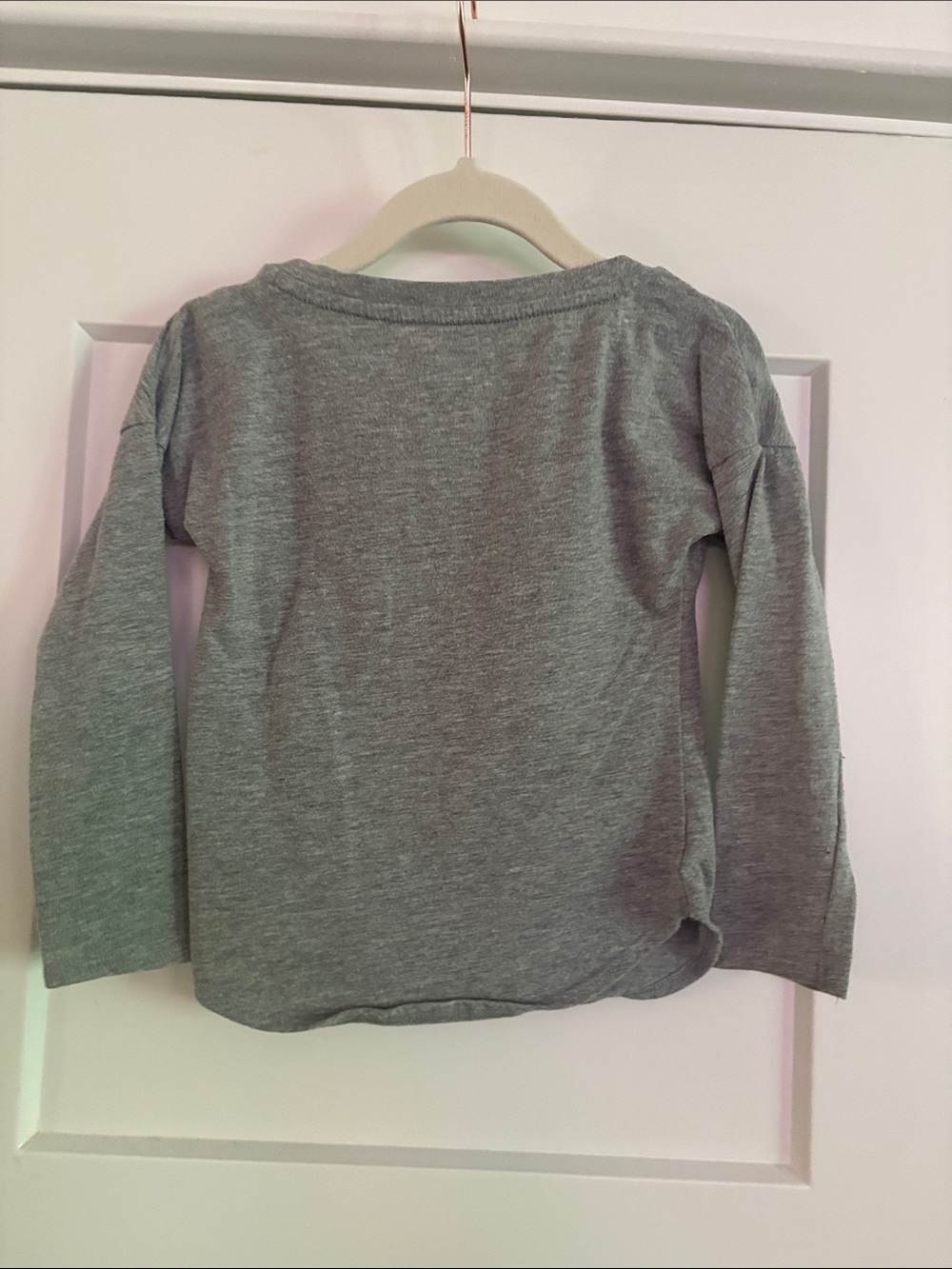 Toddler Girl NIKE 'Say No To Slow' Long Sleeve Shirt - Gray/Pink Sparkles 2T - Picture 4 of 4